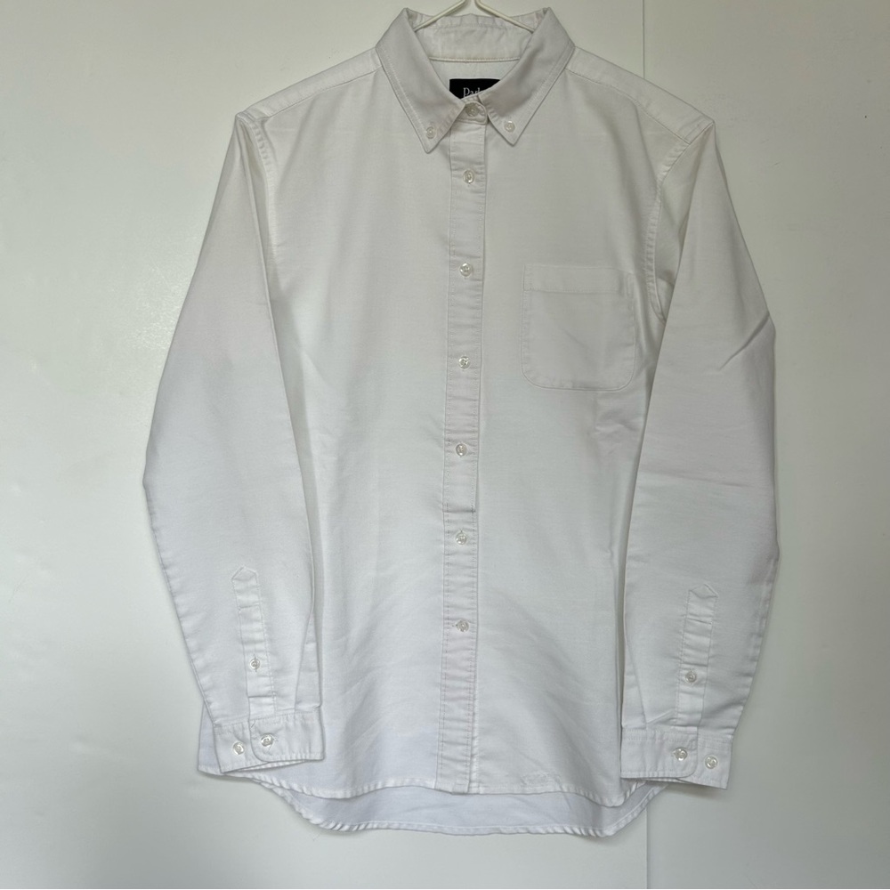 Parker School Uniform White Long Sleeve Button Down Oxford Blouse Shirts Sz XS